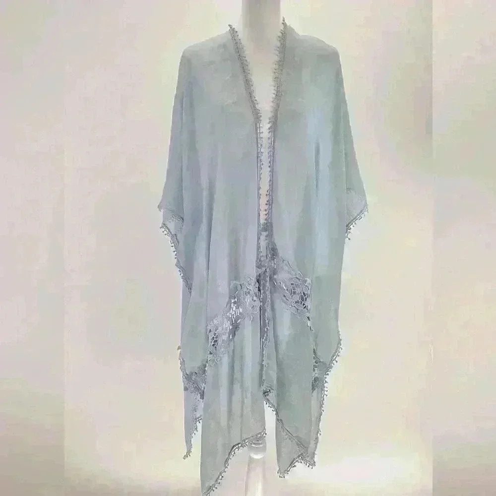OS SONOMA  Women Powder Blue Cover Wrap Light weight Flowy A7 One Size Swim